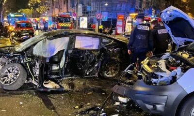 Tesla accidente París