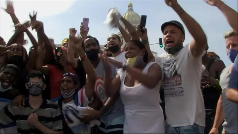 cubanos protesta