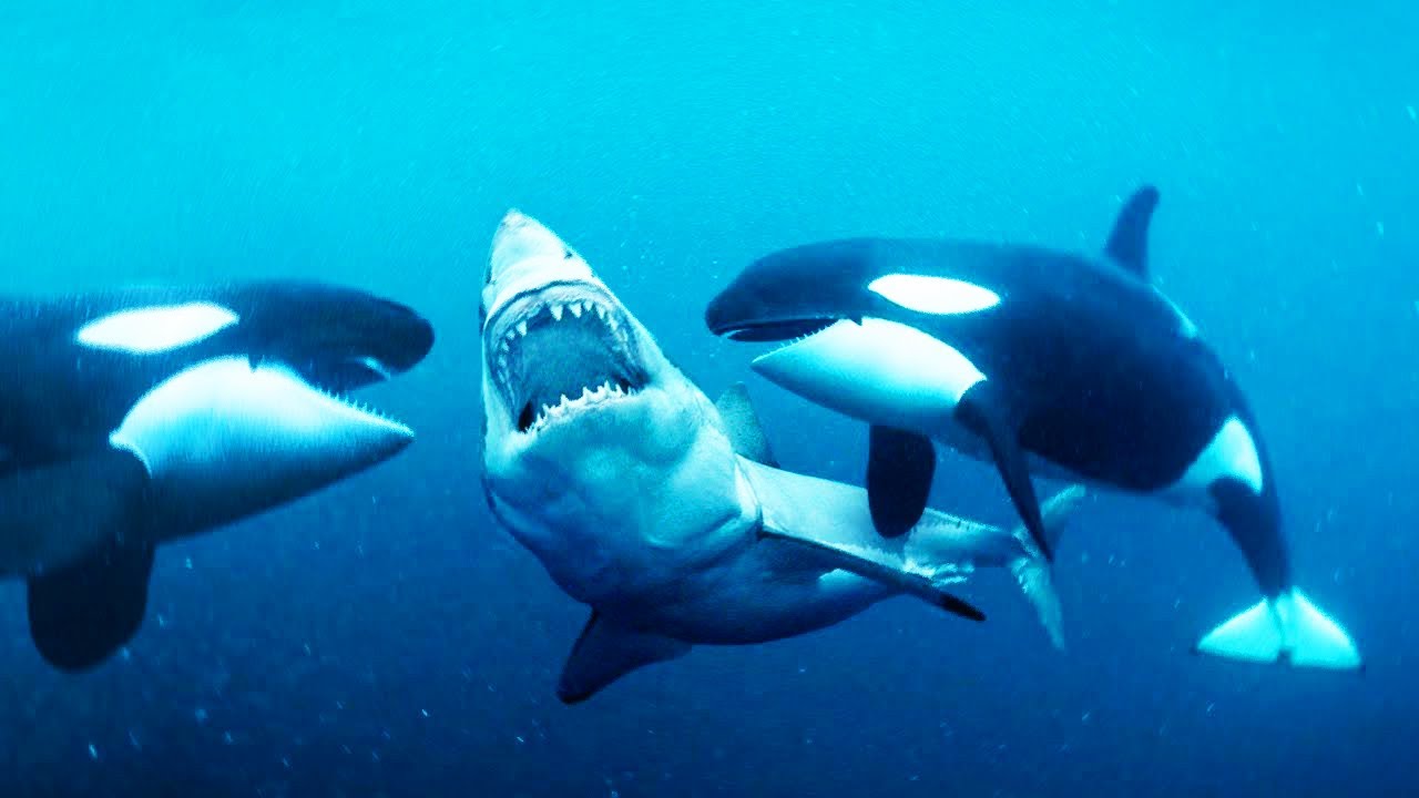Orcas tiburón blanco