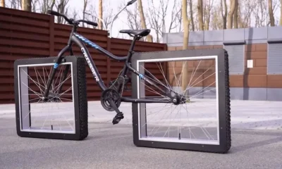 bicicleta ruedas cuadradas